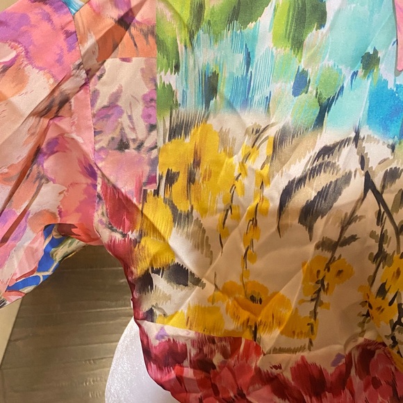 ZARA Floral Patchwork Printed Blouse NWT - Picture 3 of 8